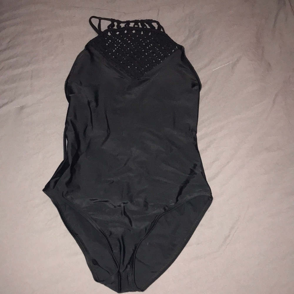 Black one piece swimsuit